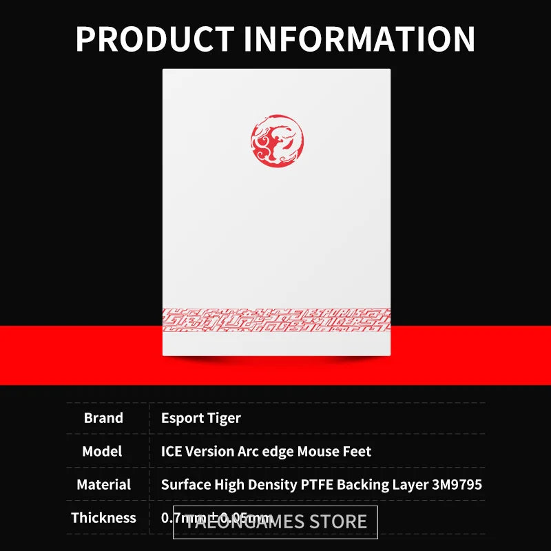 1Pack Original Esports Tiger Gaming ICE Version Enhanced Edition Mouse Feet Mouse Skates for Glorious Model O Wireless Mouse