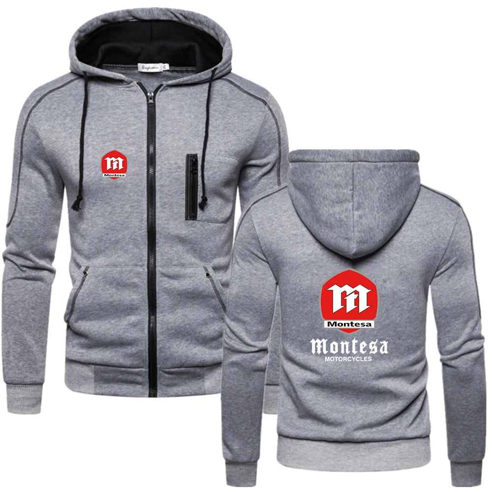 2023 New Men Montesa Motorcycle Fashion Brand Hoodies Spring and Autumn Comfortable Casual Solid Color Sweatshirt Tops