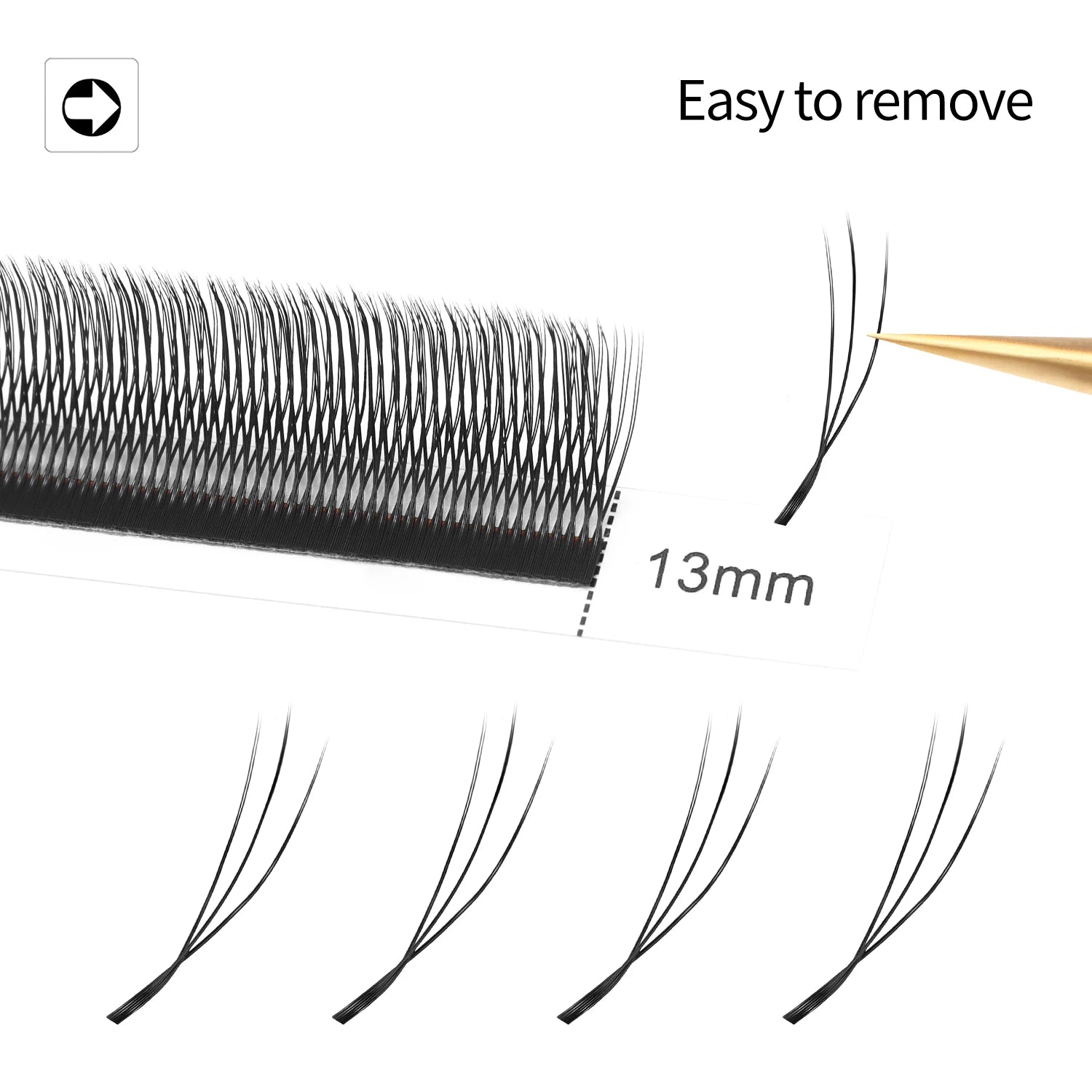XIUSUZAKI  U-Shaped YY 3D 4D 5D W Eyelash Extensions New Style U/W Lashes Extension Mink Premade Volume Fans False Eyelashes