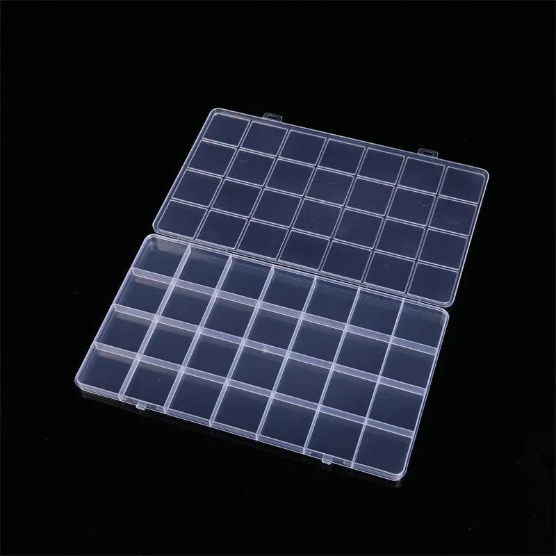 28-Compartment Plastic Organizer Box for Small Items Jewelry Beads Hardware Accessories Separation Tray Storage Container