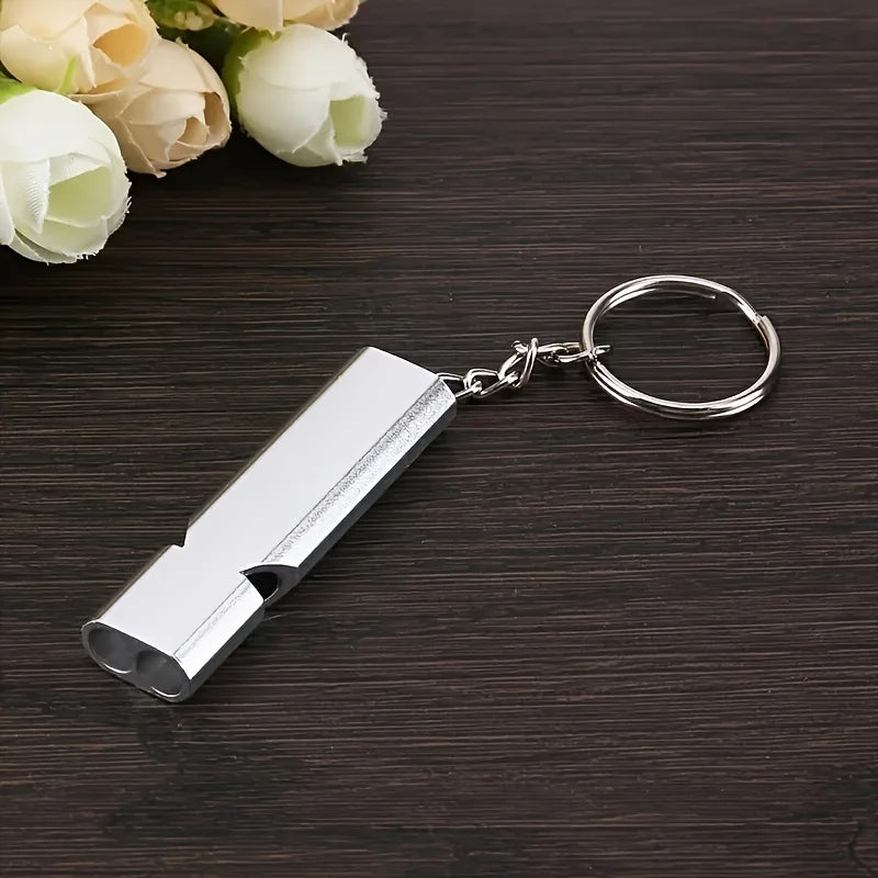 1 portable survival whistle keychain: the perfect EDC device for outdoor camping, travel, hiking, and mountaineering!