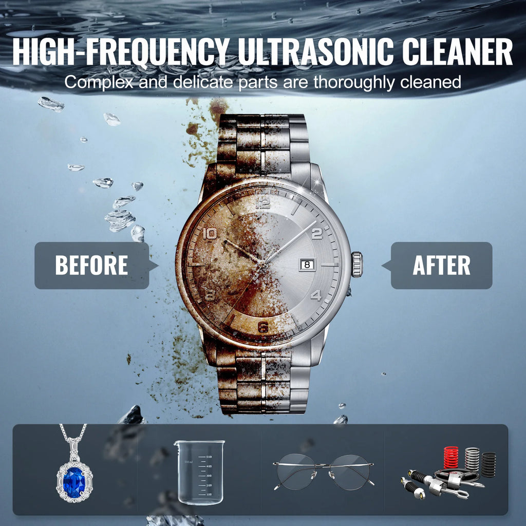 SucceBuy 10L Ultrasonic Cleaner 300W 40kHz Professional Ultrasound Cleaning Machine with Timer & Heater for Gun Automotive Parts
