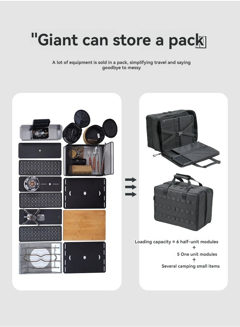CAMPINGMOON BK-46 Large Capacity Storage Bag Camping IGT Module Collection Storage Bag Outdoor Tactical Packaging Kit