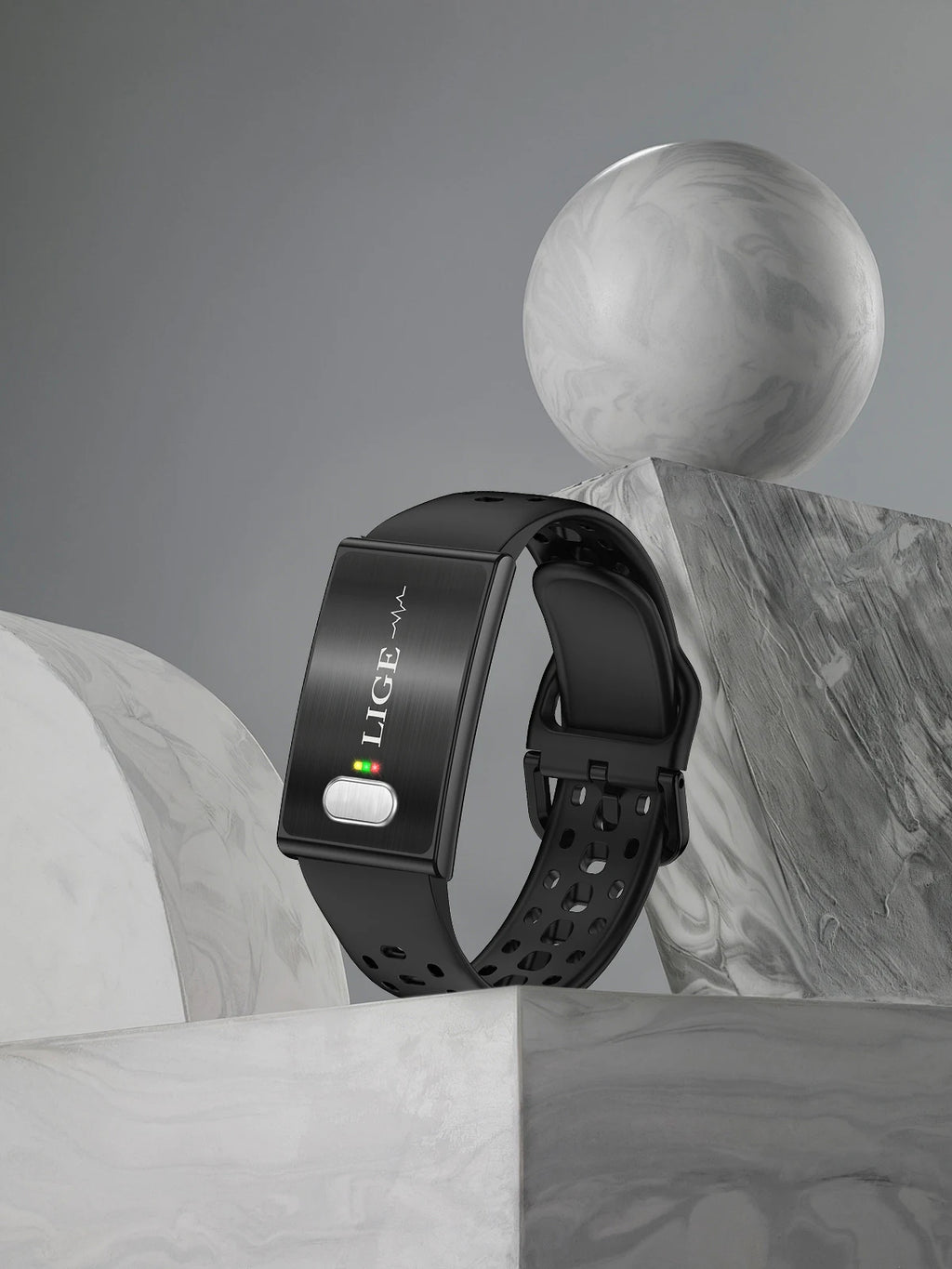 LIGE Fitness Tracker ECG+PPG SpO2 Sport Smart Bracelet Body Fat BMI Heart Rate Blood Pressure Monitor Pedometer Smartwatch Band