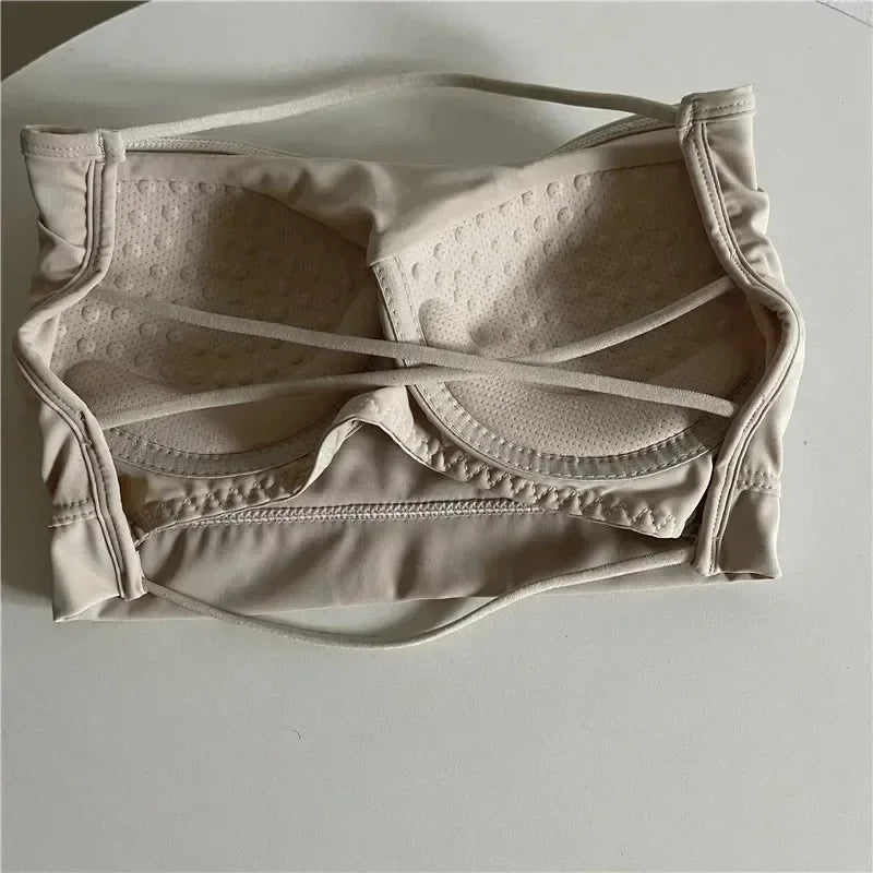Seamless Tube Top Ice Silk Sexy Wrap Chest for Women Push Up  Bras Strapless Underwear Solid Color  Bralette Lingerie Tops