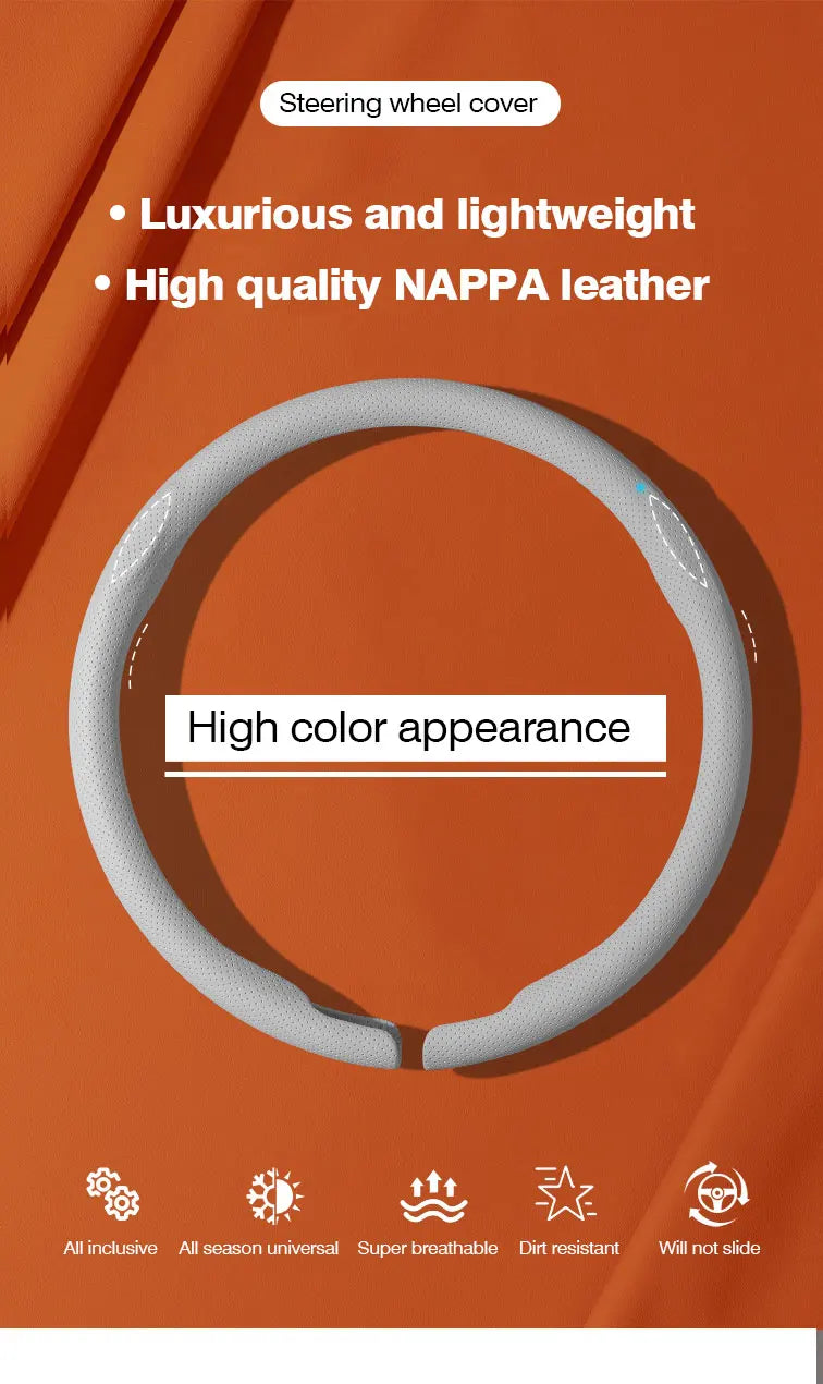 8D Nappa leather Car Steering Wheel Cover For Chevrolet Aveo Bolt Onix Cruze Spark Cavalier Colorado Malibu Auto Accessories