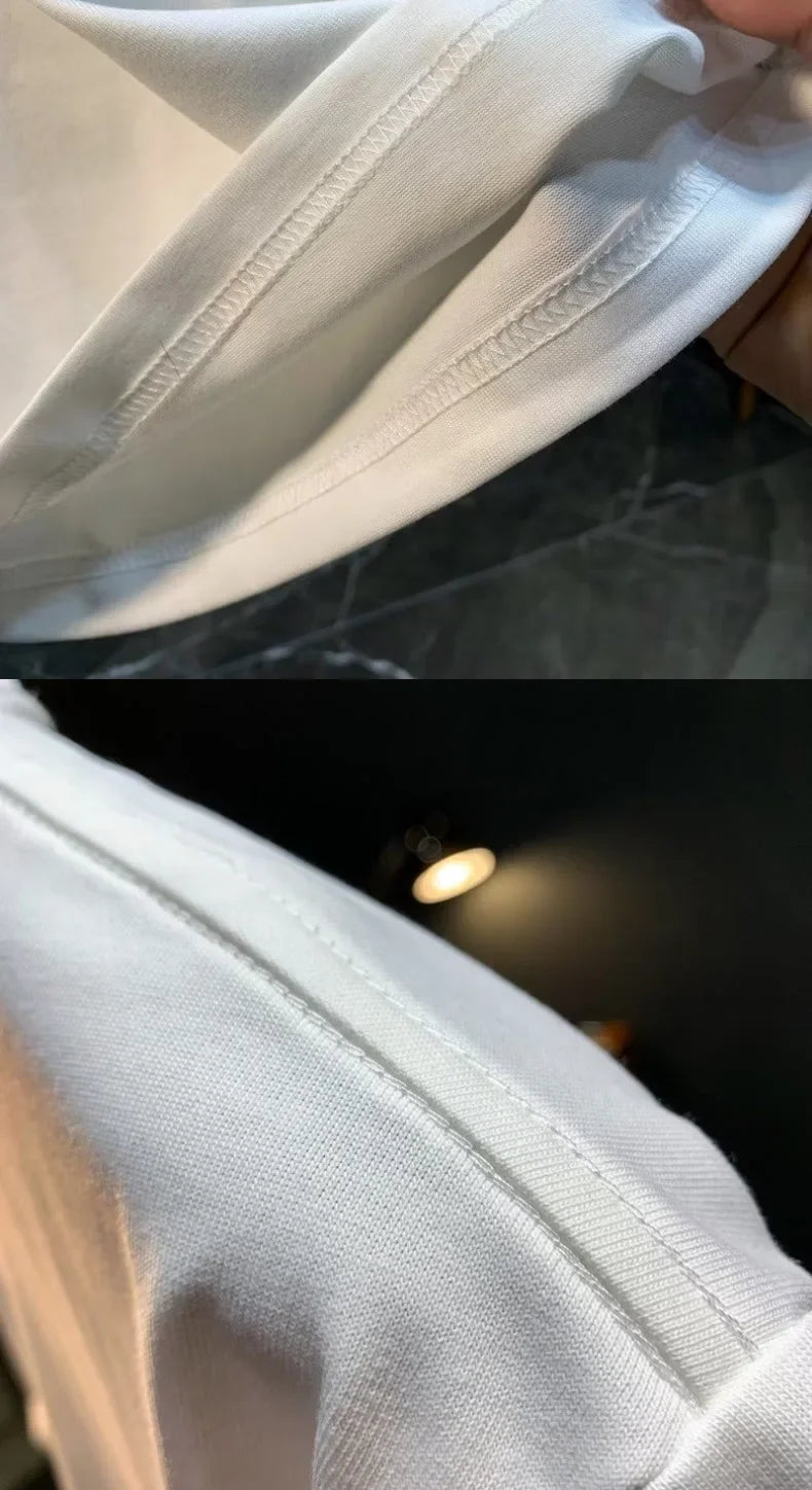New 2026 Men's Pure Cotton Short Sleeve T-Shirt Fashionable Summer Thin Breathable Comfortable Casual Top for Men And Women
