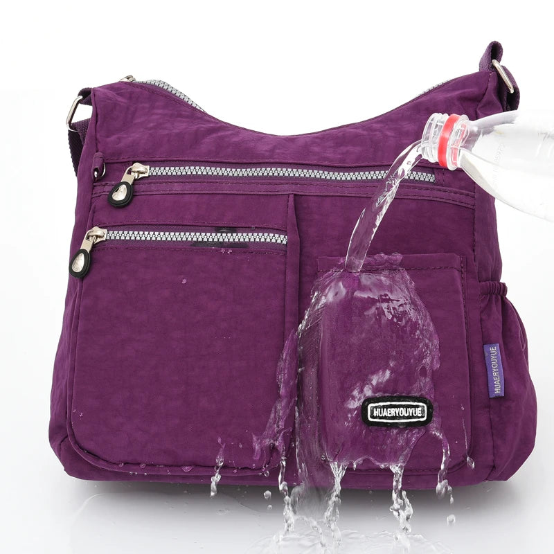Fashion Women Crossbody Bag Nylon Waterproof Handbag Female Simple Shoulder Bag Travel Large Capacity Messenger Bag Purse Bags