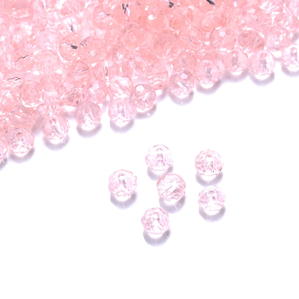 Cicifu Mix Green 3/4/6mm 40/120pcs Rondelle Austria Faceted Crystal Glass Beads Round Loose Beads for Jewelry Making Finding