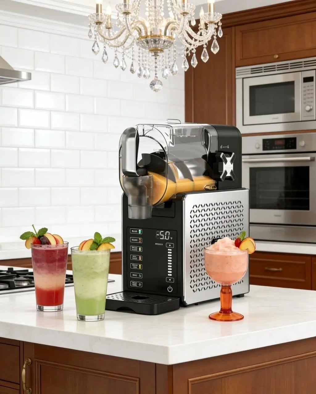 200W Slush Ice Machine with Self-Cleaning & 5 Programs – 1.9L Tank for Cocktails, Milkshakes – Ideal for Home, Bar & Kitchen