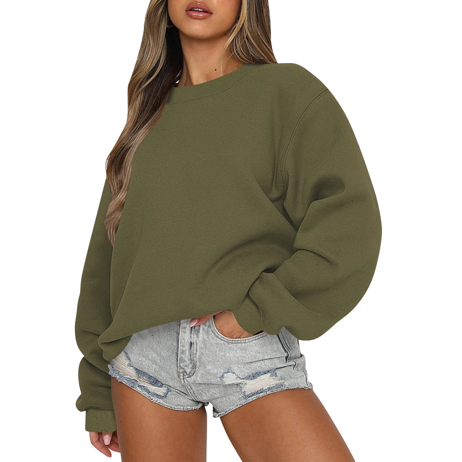 Womens Sweatshirts Oversized Crewneck Y2K Hoodies Fall Fashion 2025 Teen Girls Clothes Cute Winter Pullover Sweater