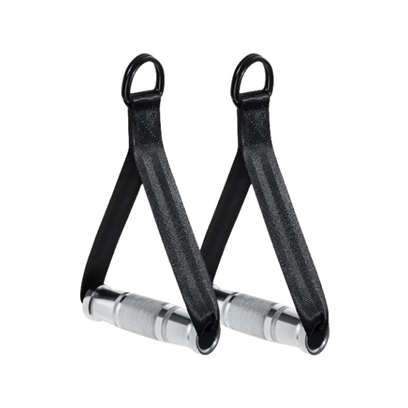 Fitness Resistance Band Handle Cable Machine Attachment for Pulley Machine Heavy Duty Metal D Handle Aluminum Alloy Handle Grips