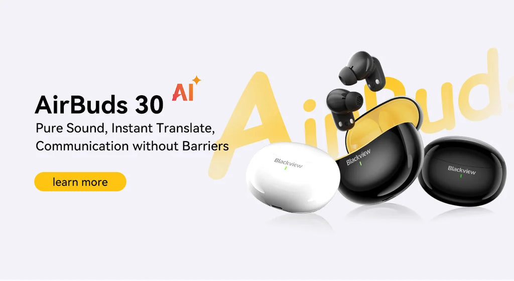 Blackview Airbuds 30 Headset Wireless Headphones TWS Sports Air Conduction Bass ENC Earphones TWS With Mic 400mAh IPX7