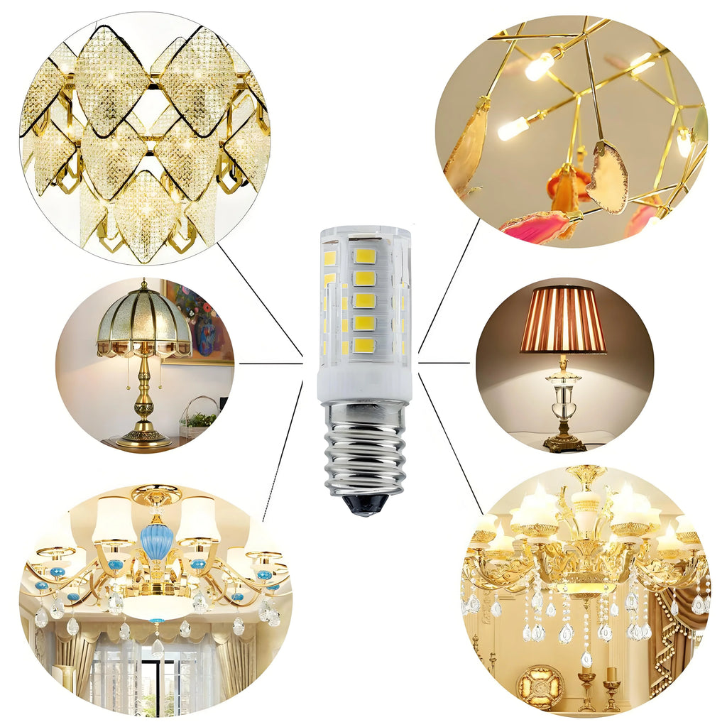 E14 LED Bulb 7W 9W 12W 15W 18W, 220V-240V Bright Mini Corn Light, 2835 SMD, 360° Beam Angle, Replace Halogen Chandelier Bulbs