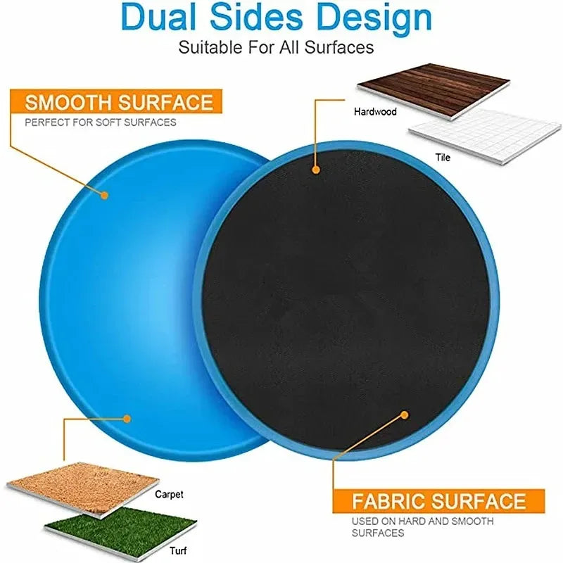 2pcs Gliding Discs Slider Fitness Disc Exercise Sliding Plate Abdominal Core Muscle Training Yoga Sliding Disc Fitness Equipment