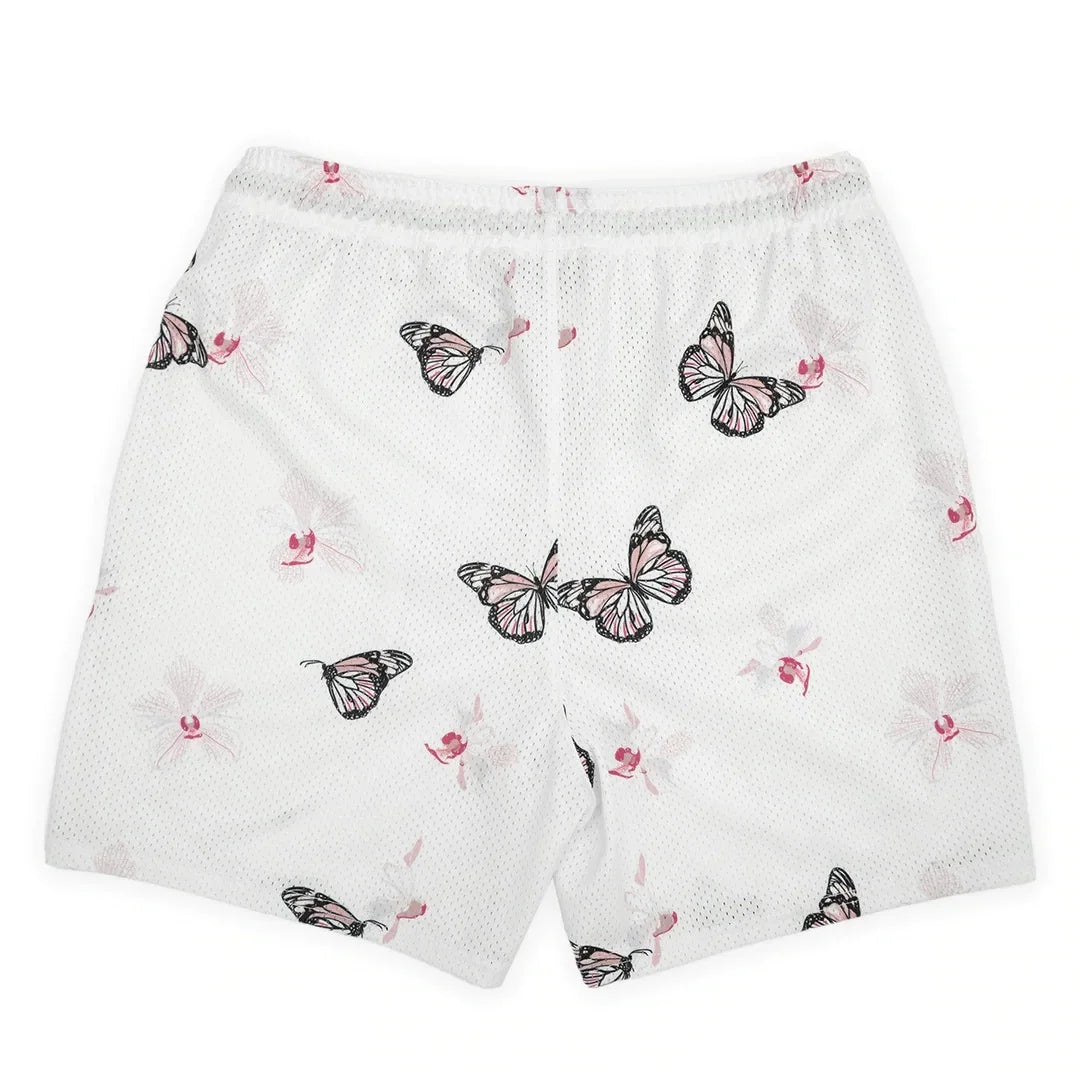 Summer New men short pant Rose Design Casual Shorts Street Hip Hop Fitness Polyester Fast Dry Breathable Embroidery Men Shorts