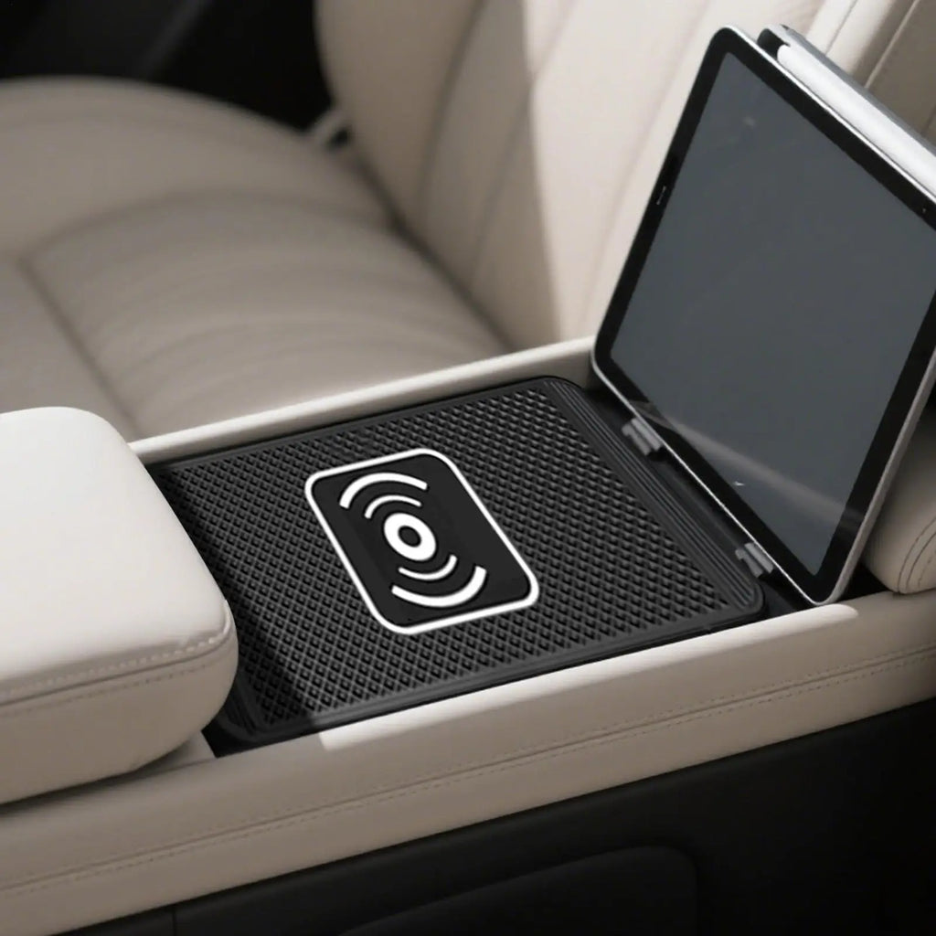 Wireless Phone Charger Wireless Car Charger Pad For Car 39 Inch Cable Automatic Sensing Non-Slip Charging Mat For Phone Vehicle