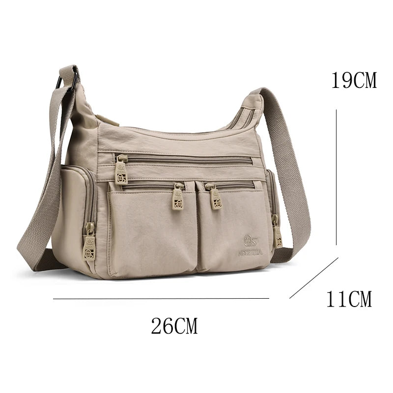 Nylon Crossbody Bag For Women Large Capacity Shoulder Bag Multi-pocket Female Bag Shopping Travel Lady Handbag Leisure Purse sac