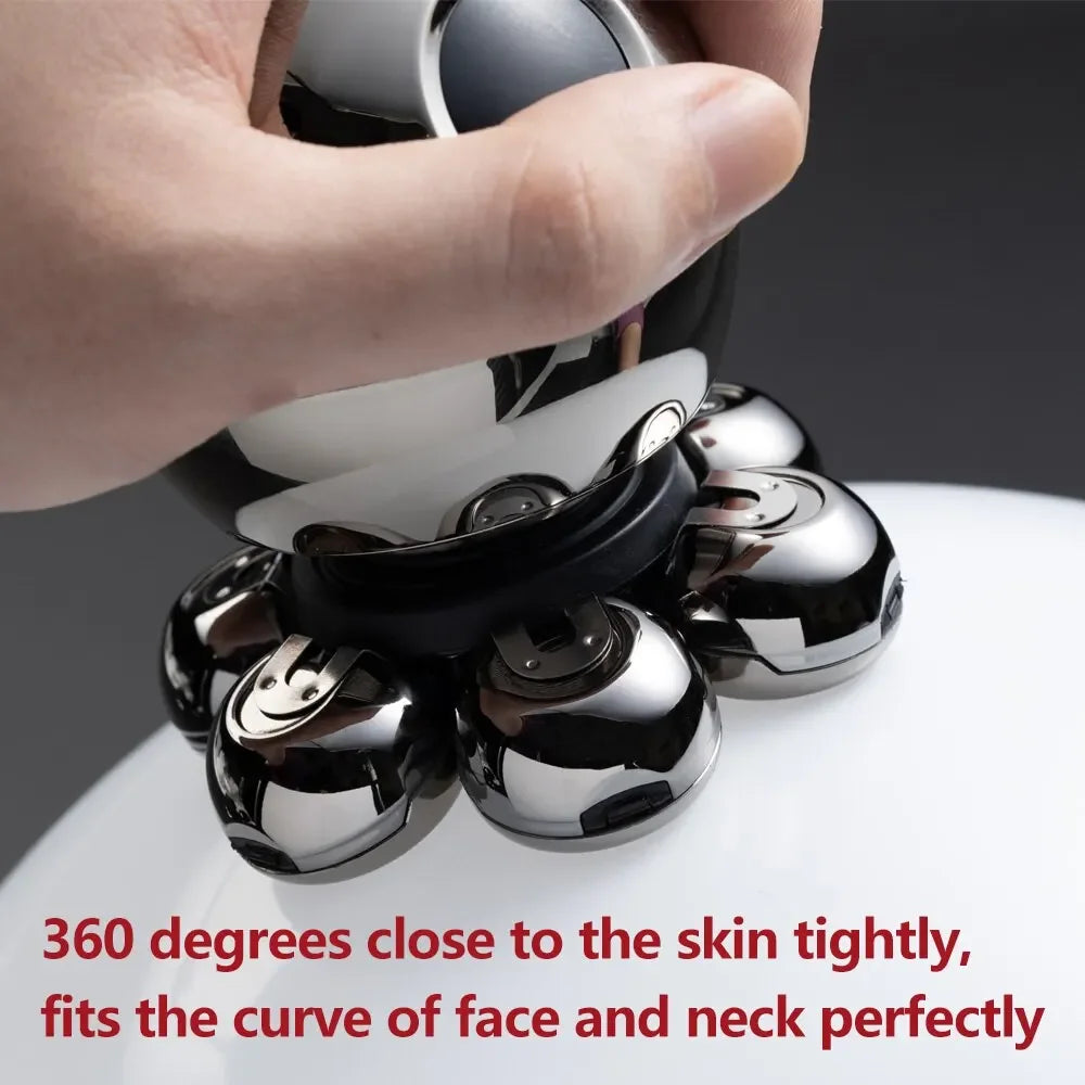 Tinsol 7D Floating Cutter Electric Shaver Head Base Charging Portable Men Beard Trimmer Clipper Skull Shaver Waterproof Shaving
