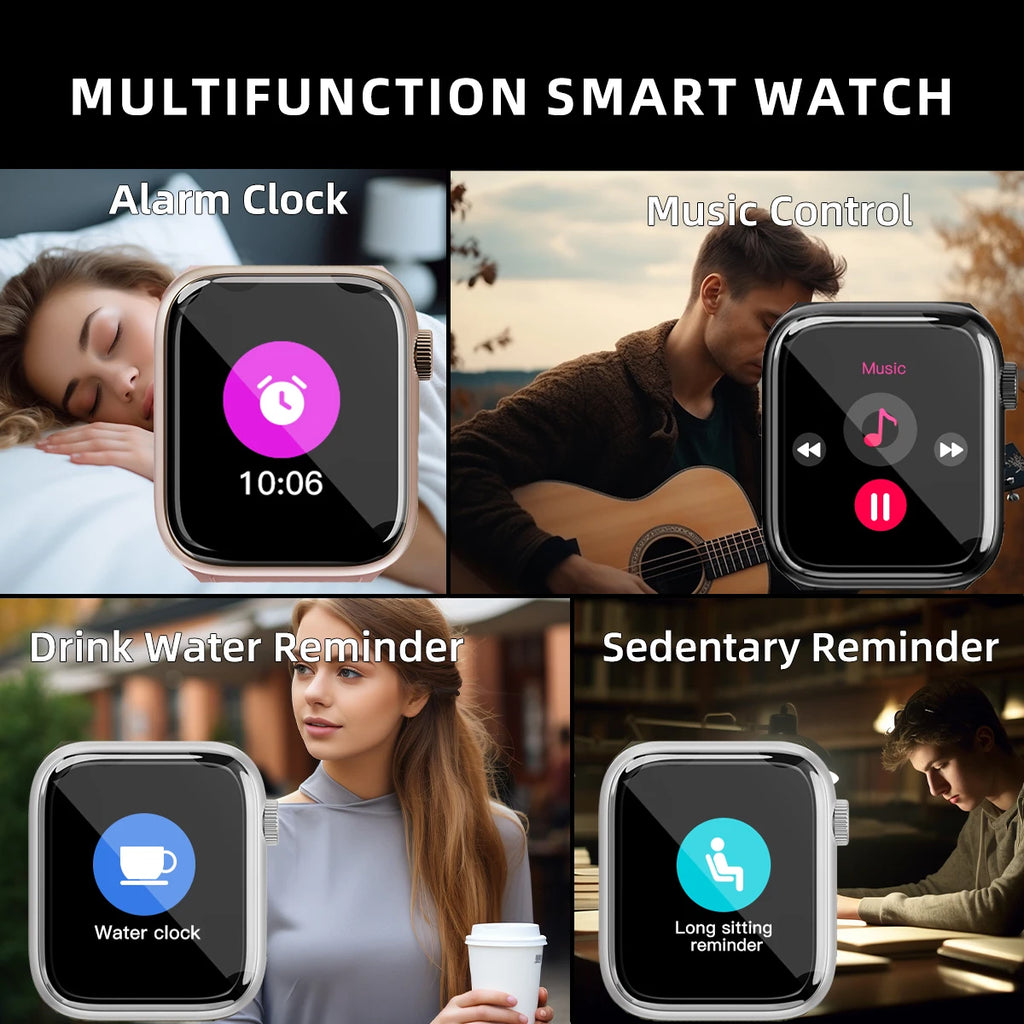 Fashion Sports Smart Watch  Men & Women 1.83in Full Touch Screen Fitness Tracker  Watch