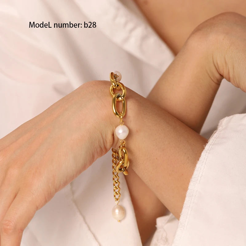 2026 Classic Snake Chain Bracelets Women Trend Gold Plated Stainless Steel Cuban Chain Bracelet Trendy Female Gifts Jewelry