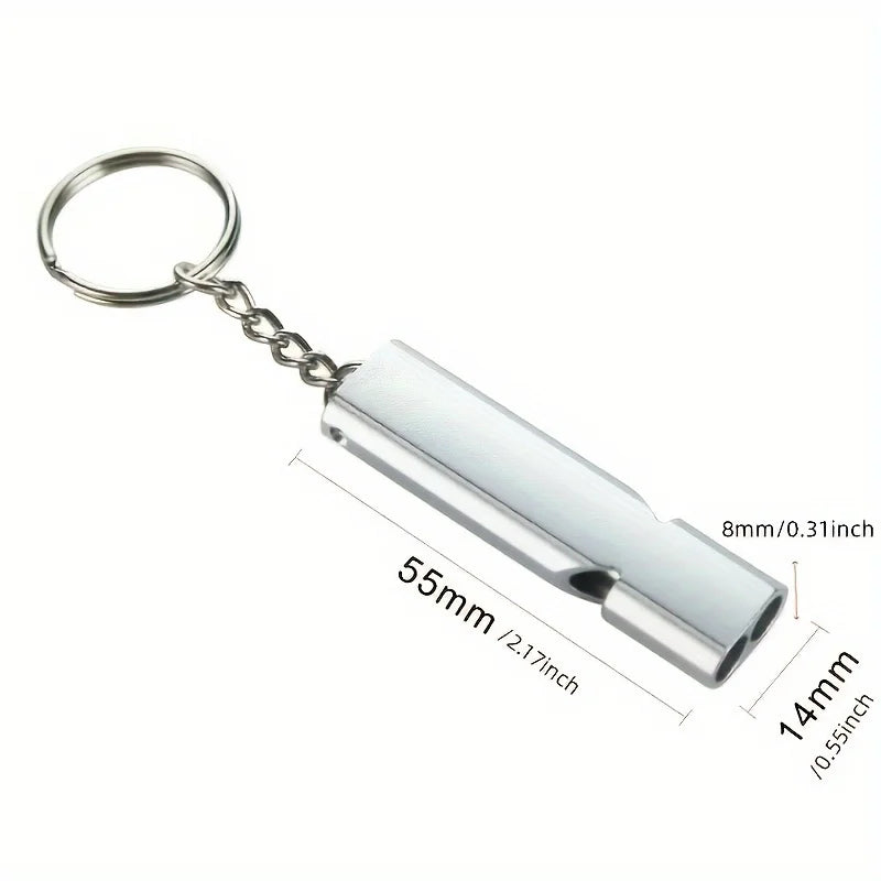 1 portable survival whistle keychain: the perfect EDC device for outdoor camping, travel, hiking, and mountaineering!