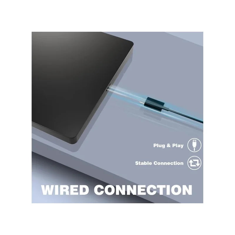 Z USB Wired Touchpad Large Glide Surface Trackpad for Windows UltraSlim Aluminum