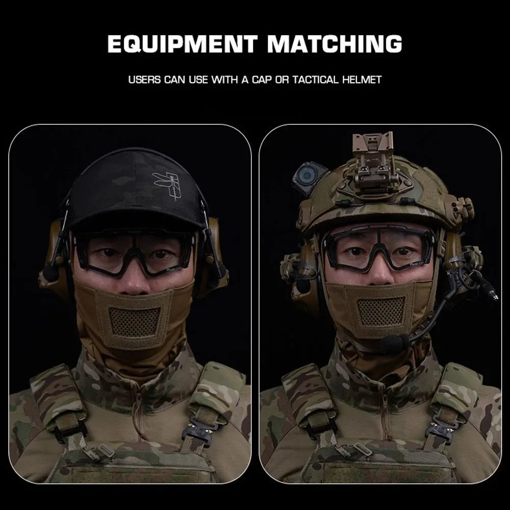 Airsoft Mask for Men Sport Mask Balaclava Headgear Full Face Protection Knight Headwear for Paintball Hunting Sport Cycling