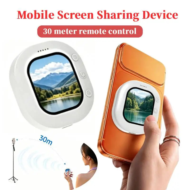 2026 Portable Smartphone Selfie Screen Casting Device for Phone Rear Camera Wireless Selfie Vlog Live Monitor for iPhone Android