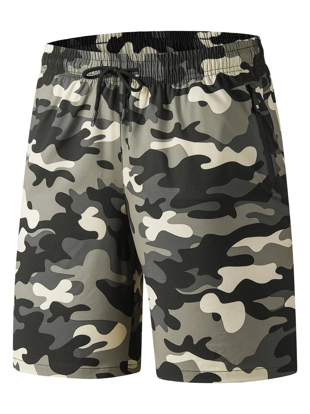 Men's Summer Drawstring Quick Dry Shorts For Running,Breathable With Zipper Pockets,Fitness, Training7022