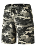 Men's Summer Drawstring Quick Dry Shorts For Running,Breathable With Zipper Pockets,Fitness, Training7022