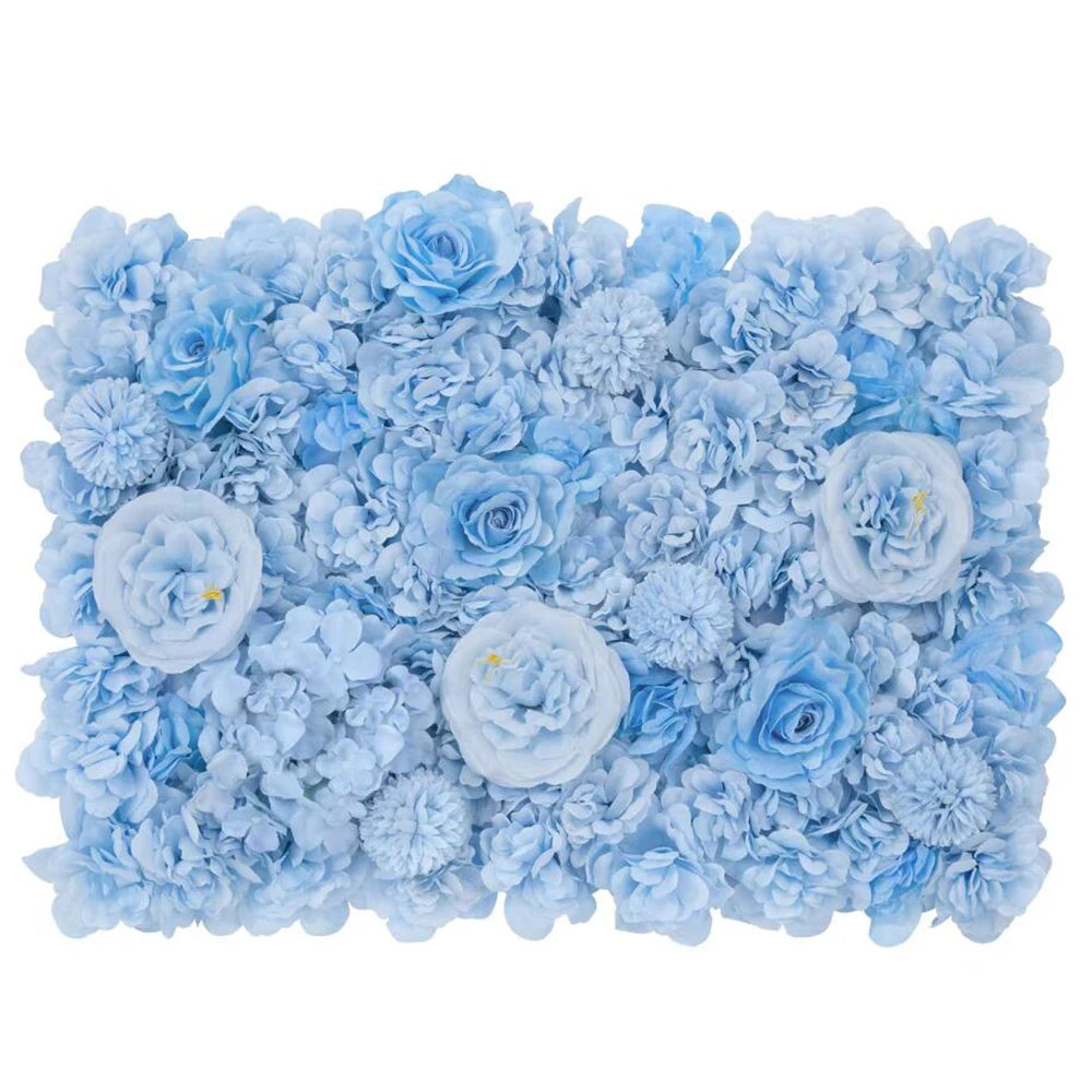 Silk Rose Flowers 3D Backdrop Wall Wedding Decoration Artificial Flower Wall Panel for Home Decor Backdrops Baby Shower