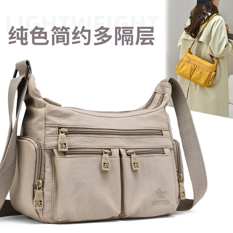 Nylon Crossbody Bag For Women Large Capacity Shoulder Bag Multi-pocket Female Bag Shopping Travel Lady Handbag Leisure Purse sac