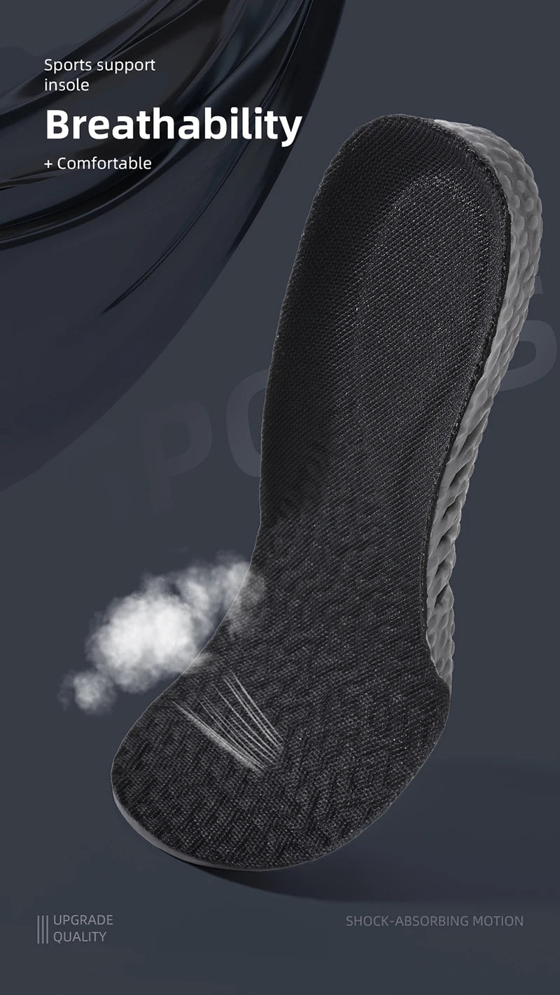 1 Pair Sports Insoles Elastic Running Insole For Shoes Arch Support Insole Absorption Deodorant Breathable Insoles