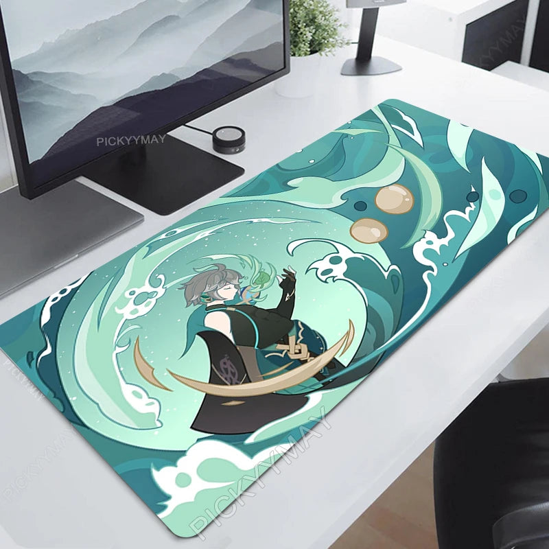 Genshin Impact Mouse Pad Yae MikoGamer Mousepads Gaming Mousepad Keyboard Mat Large  Mouse Pads Big Computer Desk Mats Anime