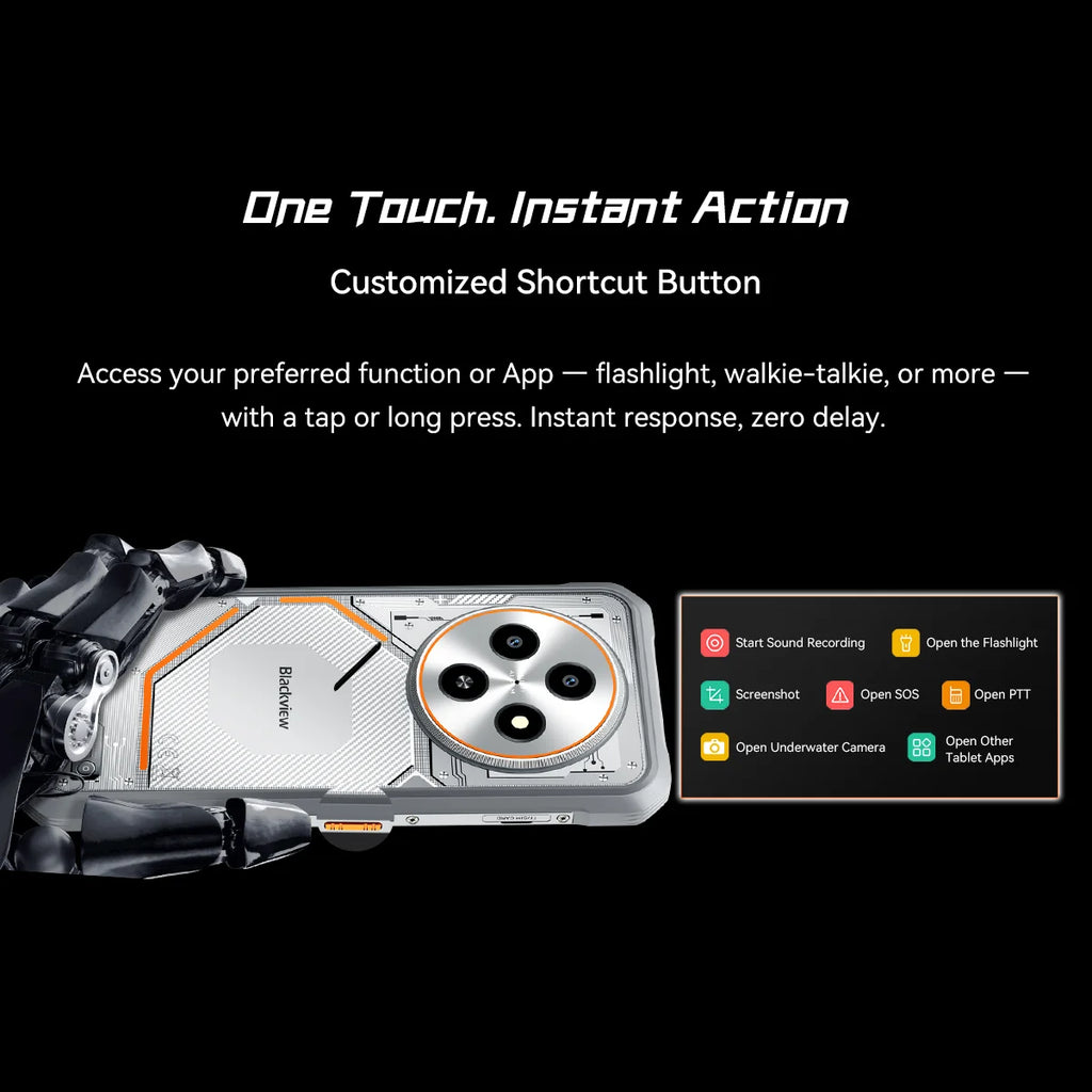 OSCAl Blackview FORT 2 Smartphone, 6.56" HD+ IPS Display,MediaTek Helio G81 Processor,5000mAh Battery,Rugged Mobile Phone