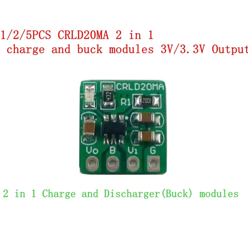 Mini 2-in-1 Battery Charger for 3.7V/3.8V Li-Ion and Li-Polymer Batteries with DC Converter Module
