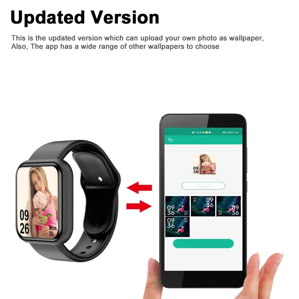 Slimhorlosie Vir Mans Vroue Polshorlosie Bluetooth Koppel Telefoon Musiekspeler Fiksheid Sport Armband Gesondheidsmonitor Digitale Horlosies