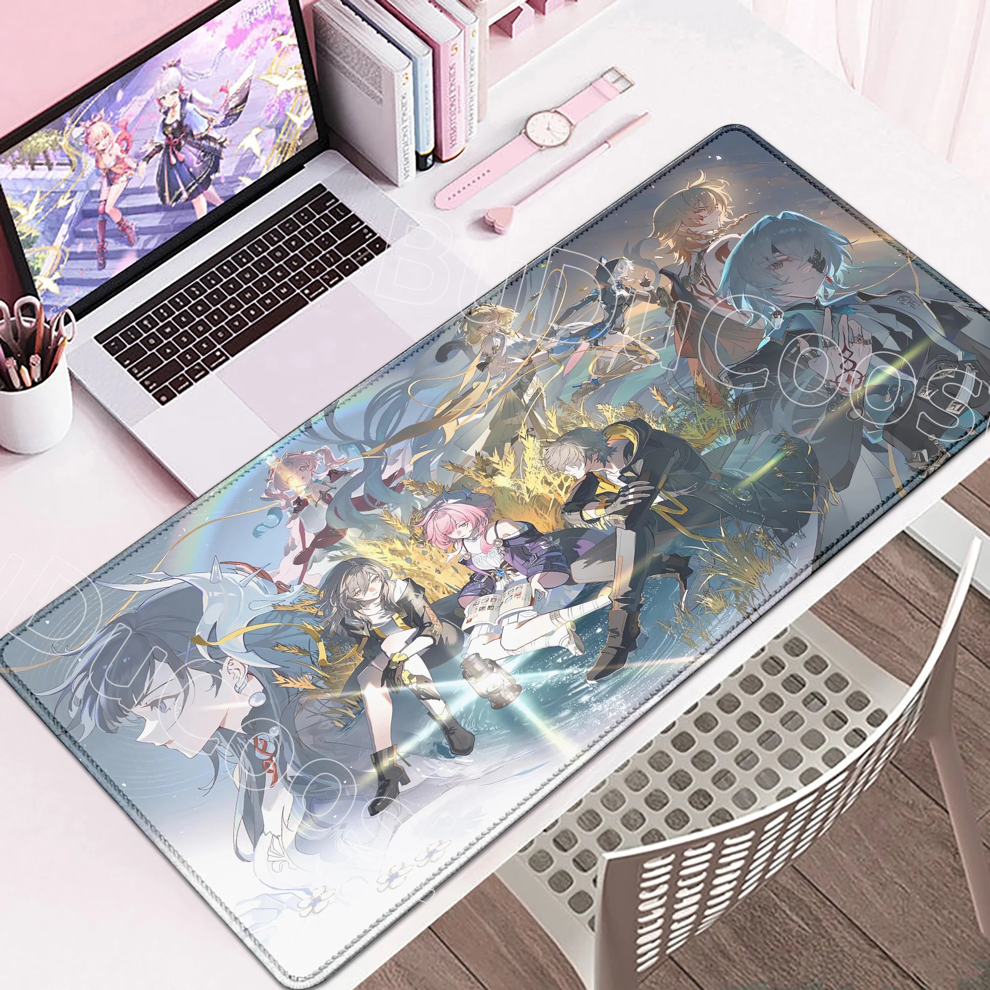 Large Rubber Keyboard Mats Honkai Star Rail Cyrene Castorice Lock Edge Mousepad Chrysos Heir Mouse Pad Game Computer Accessories