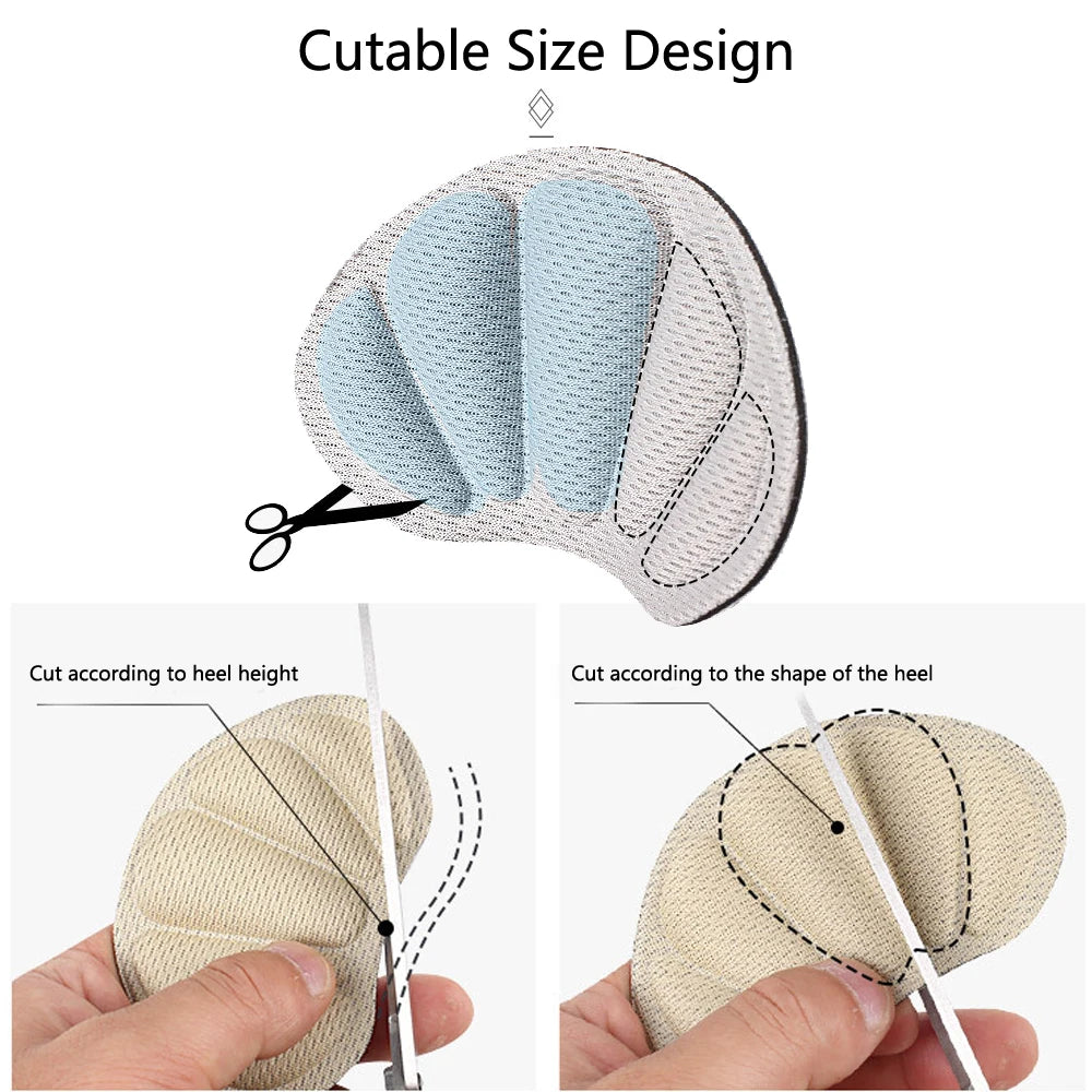 Sports Shoes Patches Adjustable Size Heel Pad Pain Relief Cushion Insert Insole Heels Protector Adhesive Back Stickers Shoe Pad