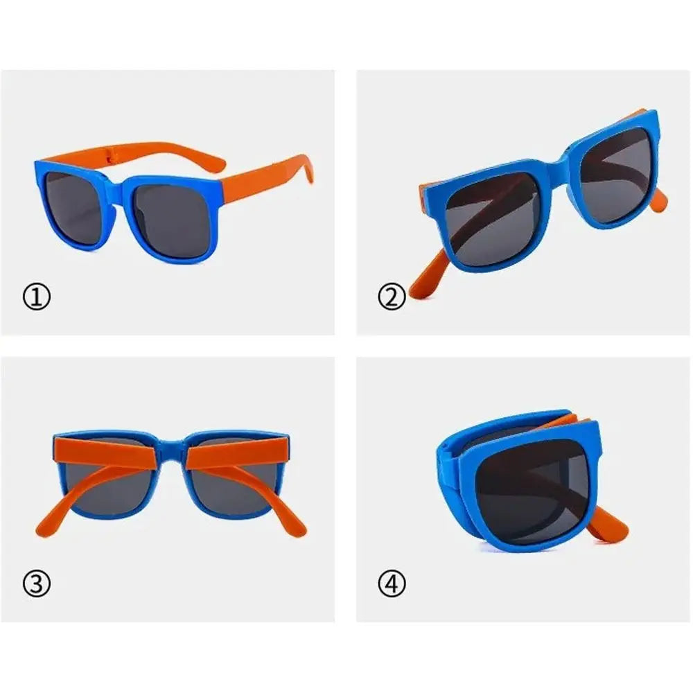 Square Frame Kids Sunglasses Fashion UV 400 Outdoor Foldable Sunglasses Children Eyewear for Toddler Boys and Girls