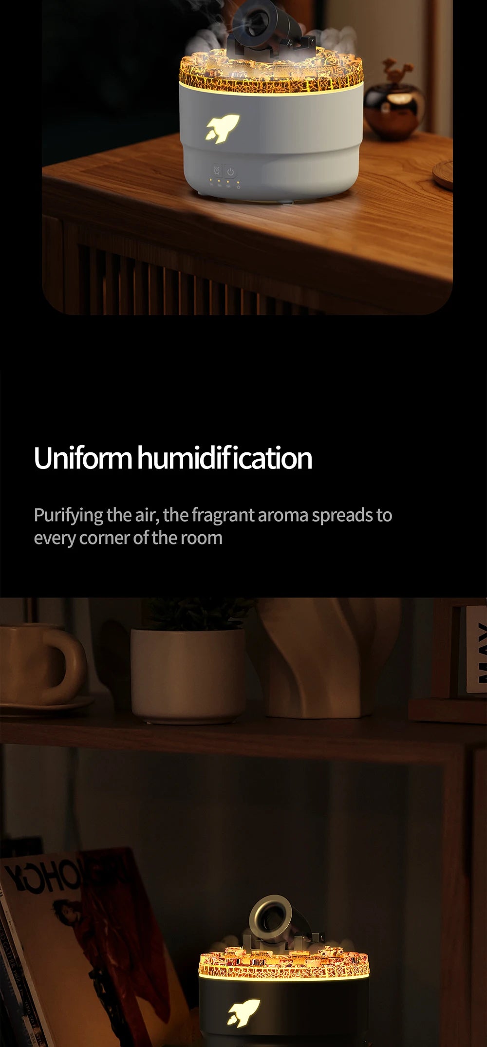 Cannon Blast Aroma Humidifier Essential Oil Diffuser Cannon Blast Turret Aromatherapy Humidifier Aroma Diffuser Air Humidifier