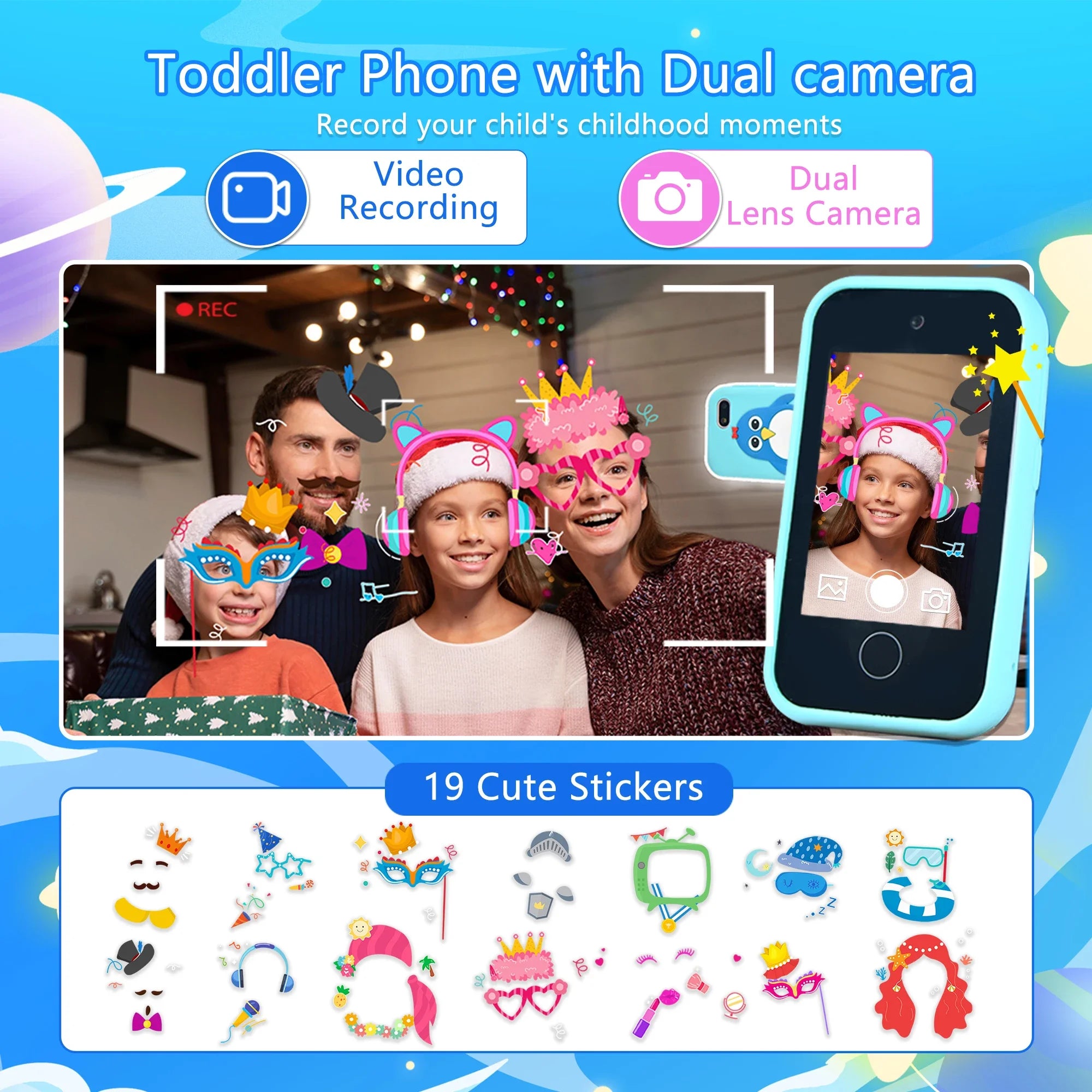 Kids Smart Phone Camera  Educational Toys Musical  Baby Mobile Selfie Camera MP3 Player Gifts Toys Children Phone