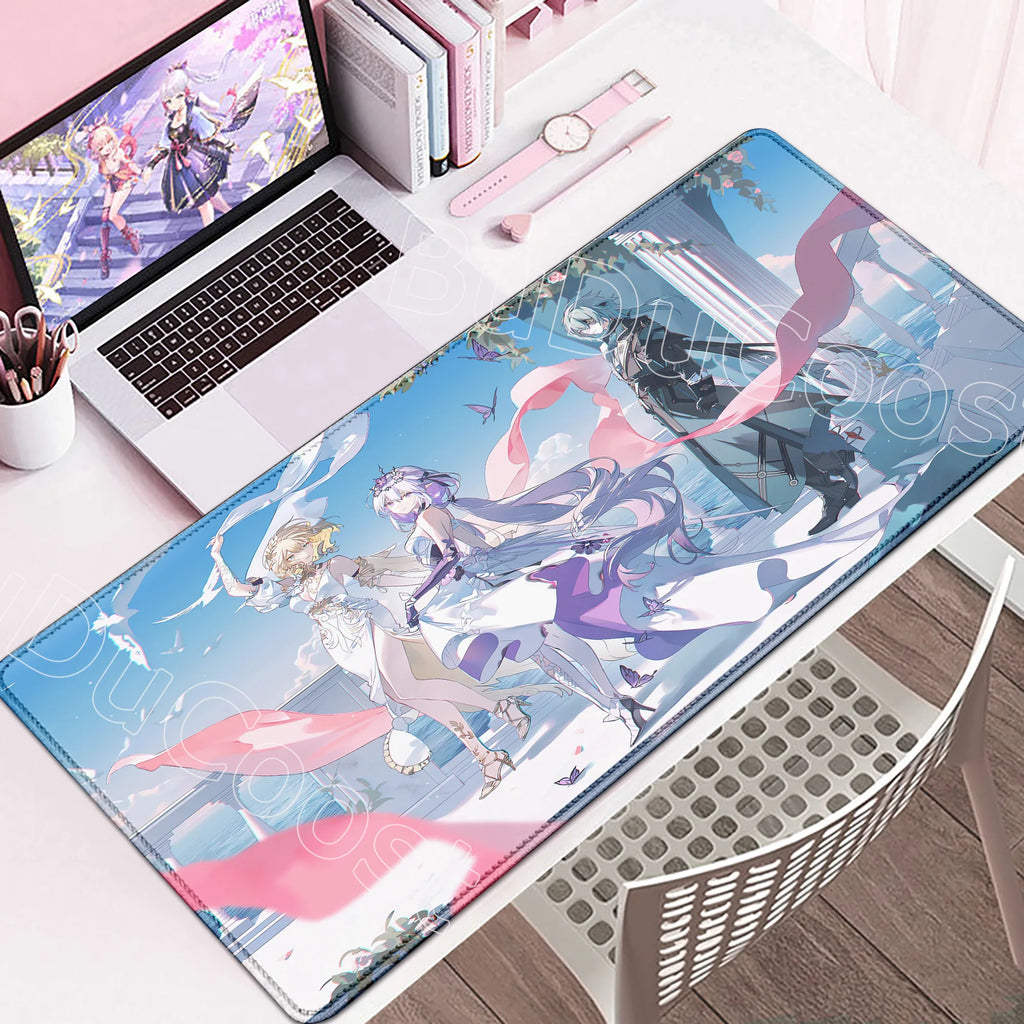 Large Rubber Keyboard Mats Honkai Star Rail Cyrene Castorice Lock Edge Mousepad Chrysos Heir Mouse Pad Game Computer Accessories