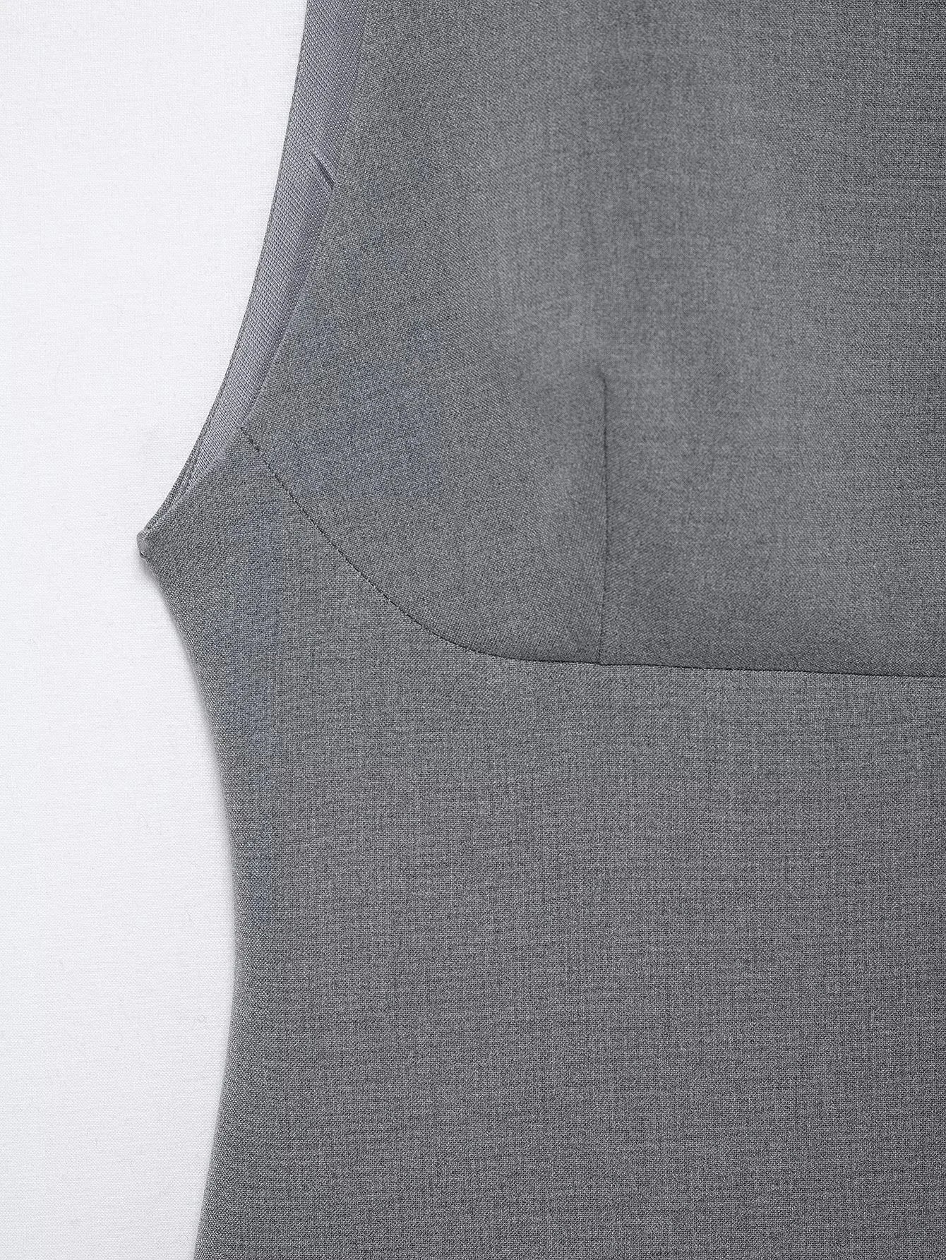 KONDALA Sleeveless O-Neck Mini Gray Dress for Women Sexy Patchwork Zipper Club Casual Fashion Spring Summer 2025 Vintage Dresses