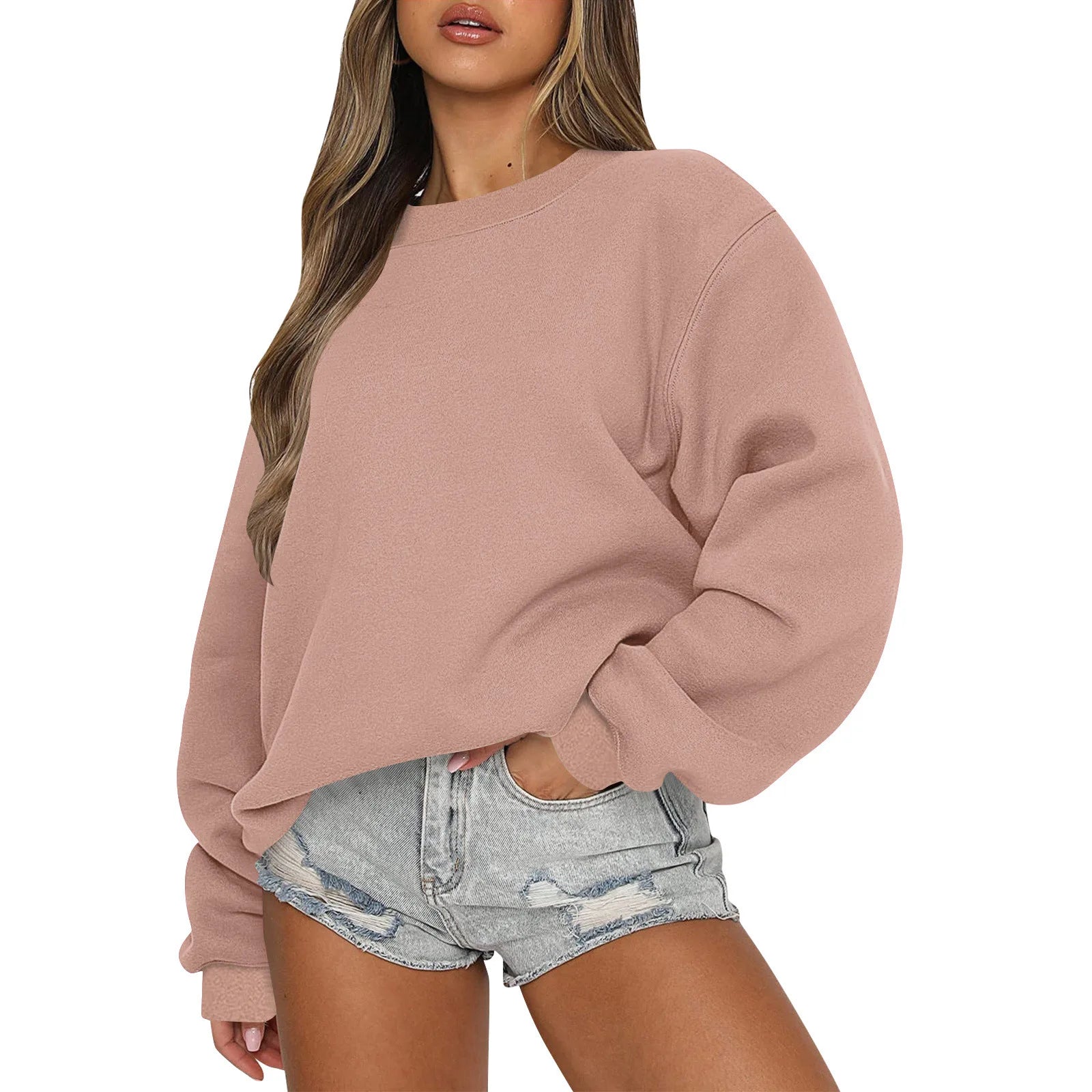 Womens Sweatshirts Oversized Crewneck Y2K Hoodies Fall Fashion 2025 Teen Girls Clothes Cute Winter Pullover Sweater