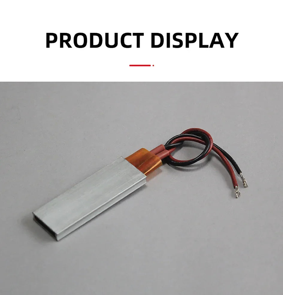 60x21mm 12V~220V Constant Temperature Ceramic PTC Heating Sheet Aluminum Shell Heating Plate 70~270℃ Electric Heater Accessorie