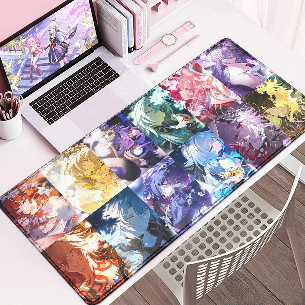 Large Rubber Keyboard Mats Honkai Star Rail Cyrene Castorice Lock Edge Mousepad Chrysos Heir Mouse Pad Game Computer Accessories