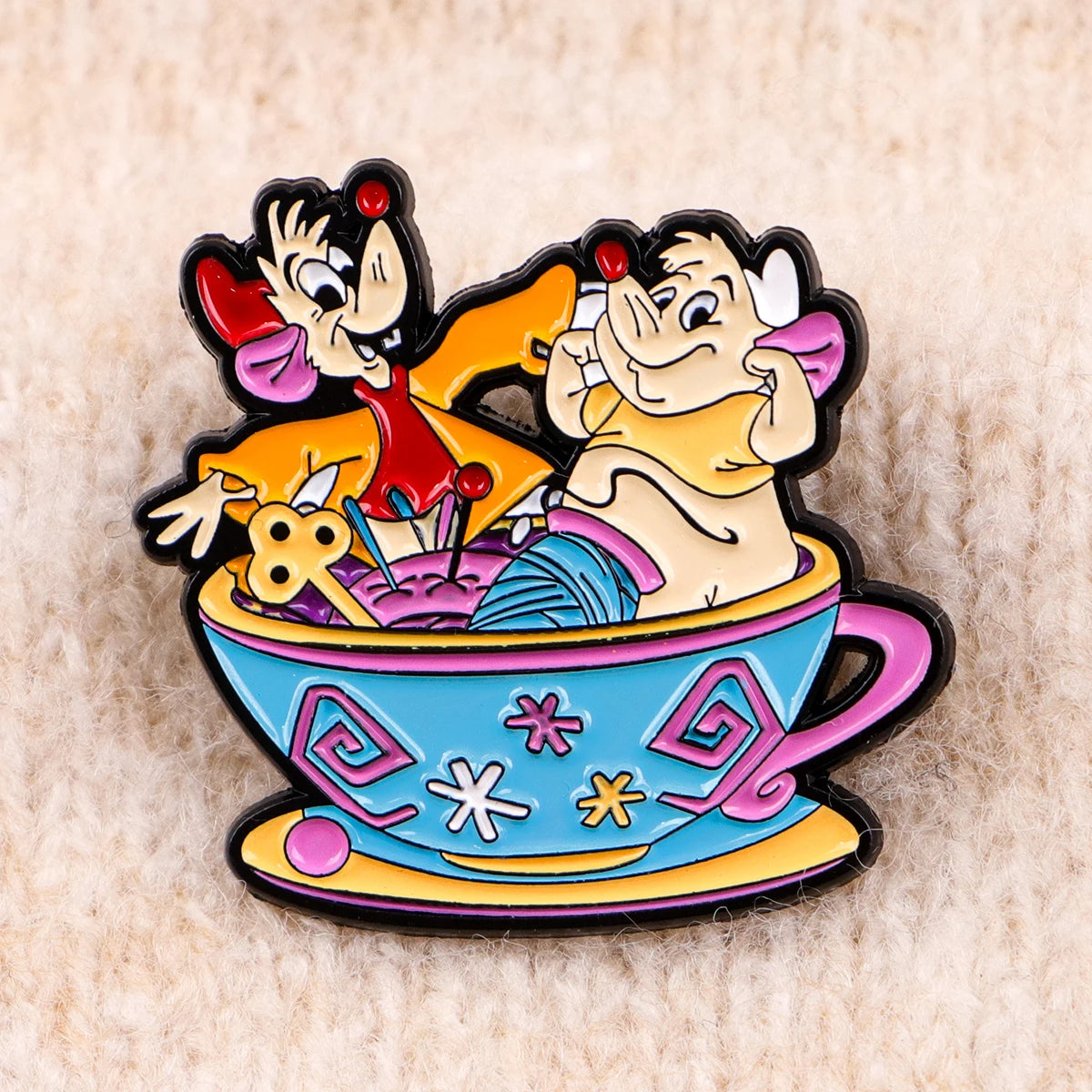 Fairy Tale Enamel Pins Cute Cartoon Mouse Brooches for Backpacks Clothing Lapel Badges Anime Jewelry Gift for Kids Women