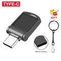 Metal Mini TYPE-C 2 IN 1 USB Dual Flash Drive 64GB Tiny Pen Drive 32GB Key Chain Memoria USB Memory Disk 128G 16GB Pendrives
